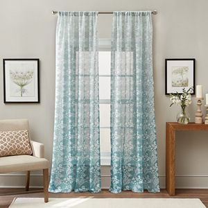 Brookfield Floral Ombre Sheer Curtain