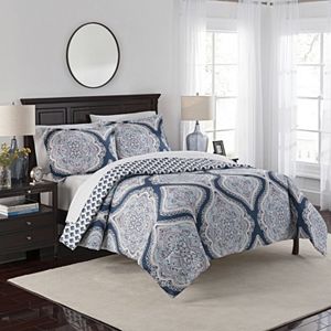 Marble Hill 3-piece Lotus Reversible Comforter Set