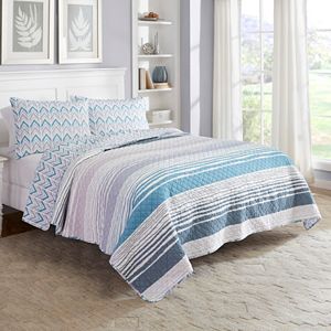 Marble Hill 3-piece Raine Reversible Quilt Set