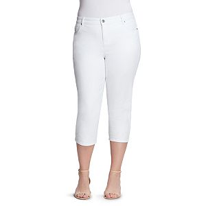 Plus Size Gloria Vanderbilt Jordyn Embroidered Capri Jeans