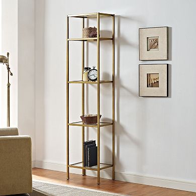 Crosley Aimee Gold Finish Bookshelf