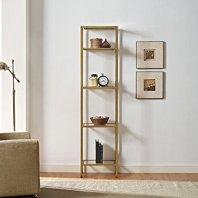 Crosley Aimee Gold Finish Bookshelf