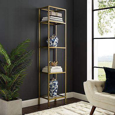 Crosley Aimee Gold Finish Bookshelf