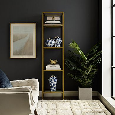 Crosley Aimee Gold Finish Bookshelf