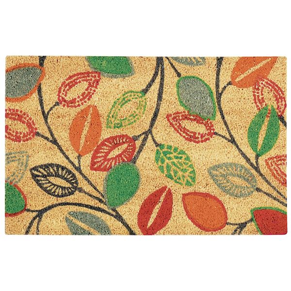 Waverly Greetings Leaflet Floral Coir Doormat