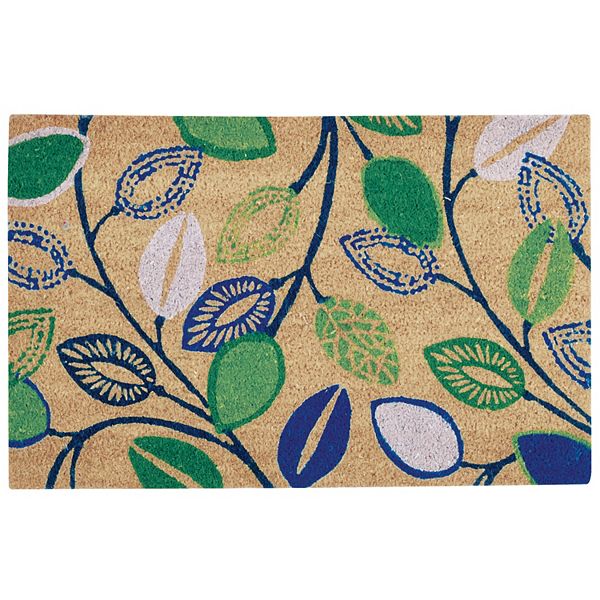 Waverly Greetings Leaflet Floral Coir Doormat