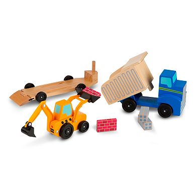 Melissa & Doug Dump Truck & Loader Wooden Play Set