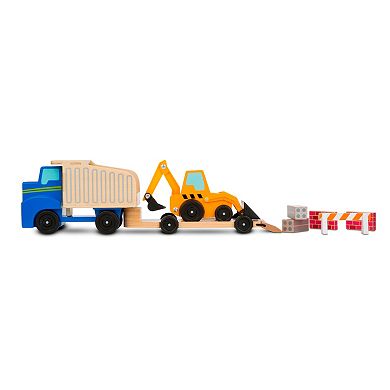 Melissa & Doug Dump Truck & Loader Wooden Play Set