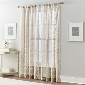 Wave Embroidered Sheer Curtain