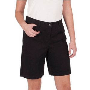 Women's Larry Levine Basic Twill Bermuda Shorts