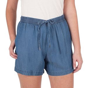 Women's Larry Levine Chambray Pull-On Shorts