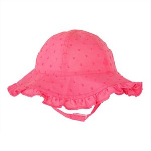 Baby Girl Jumping Beans® Swiss Dot Ruffle Sun Hat