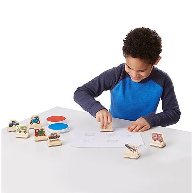 Melissa & Doug My First Wooden Stamp Vehicles Set