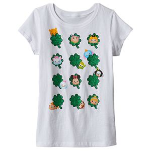 Disney's Tsum Tsum Girls 7-16 Glitter Shamrock Tee