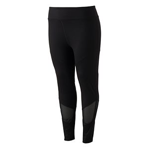 Juniors' Plus Size SO® Mesh Inset Yoga Leggings