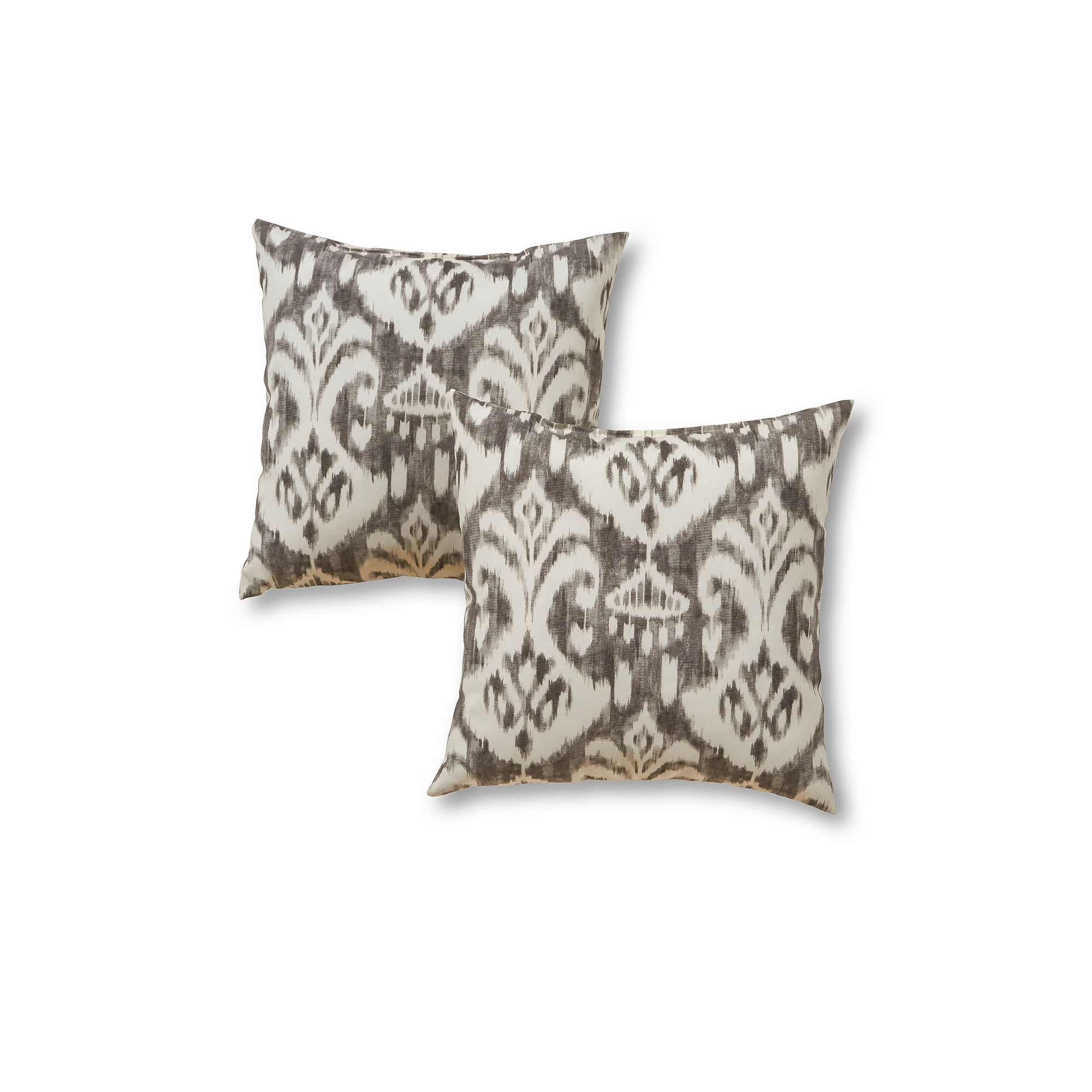 Greendale Home Fashions 2-pack Outdoor Throw Pillow, Grey