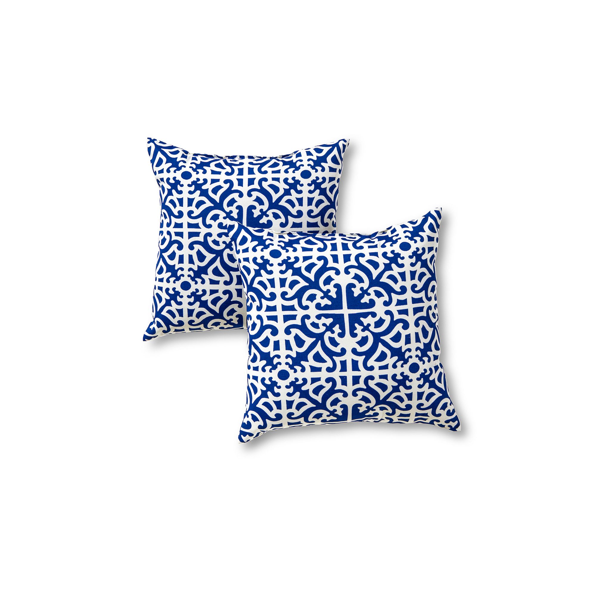 Greendale Home Fashions 2-pack Outdoor Throw Pillow, Blue