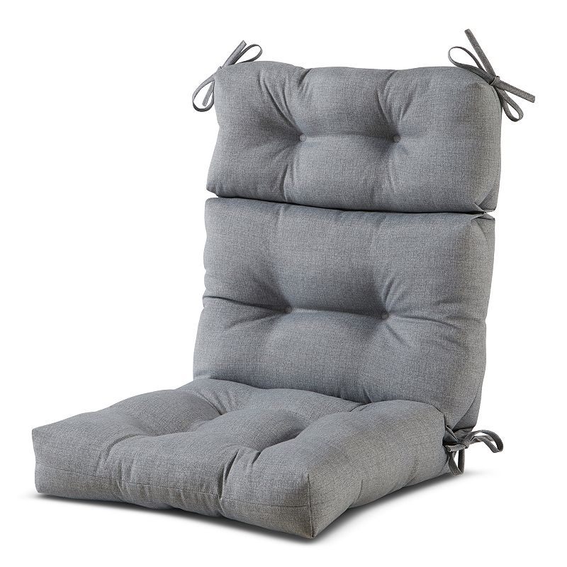 Greendale Home Fashions Outdoor High Back Chair Cushion, Grey