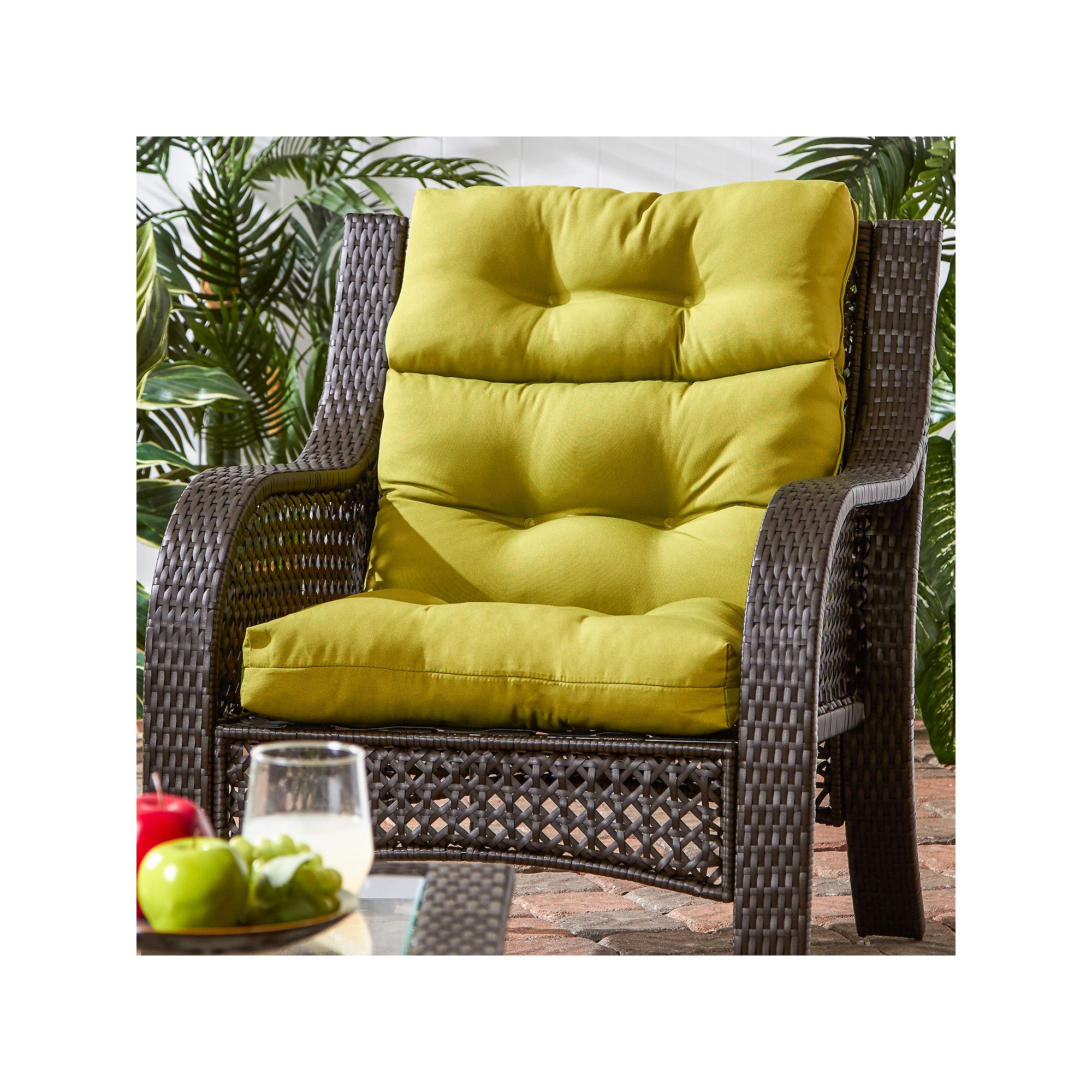 Greendale Home Fashions Outdoor High Back Chair Cushion