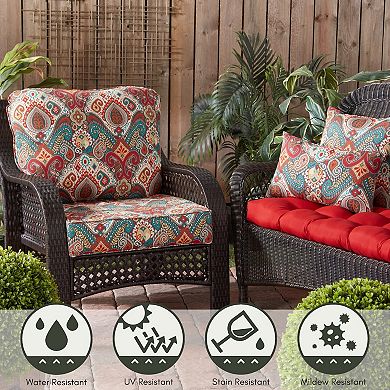 Greendale Home Fashions Outdoor 2-pack Oblong Throw Pillow Set