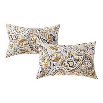 Greendale Home Fashions Outdoor 2-pack Oblong Throw Pillow Set