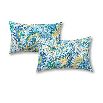Greendale Home Fashions Outdoor 2-pack Oblong Throw Pillow Set
