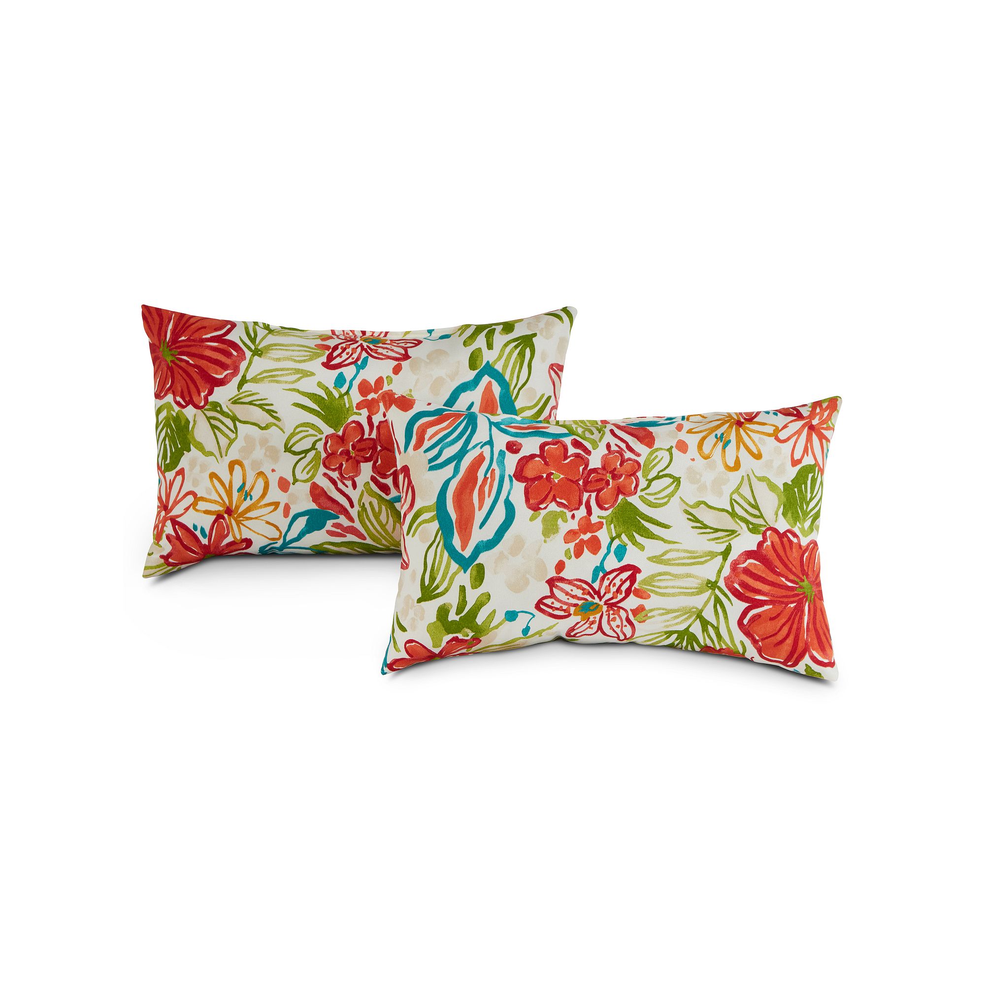 Greendale Home Fashions Outdoor 2-pack Oblong Throw Pillow Set, Breeze