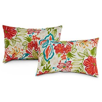 Greendale Home Fashions Outdoor 2-pack Oblong Throw Pillow Set