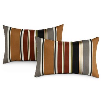 Greendale Home Fashions Outdoor 2-pack Oblong Throw Pillow Set