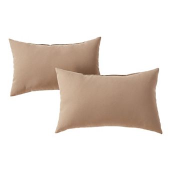 Greendale Home Fashions Outdoor 2-pack Oblong Throw Pillow Set