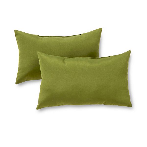 Greendale Home Fashions Outdoor 2-pack Oblong Throw Pillow Set - Hunter Green