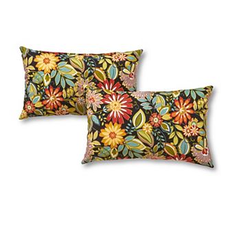 Greendale Home Fashions Outdoor 2-pack Oblong Throw Pillow Set