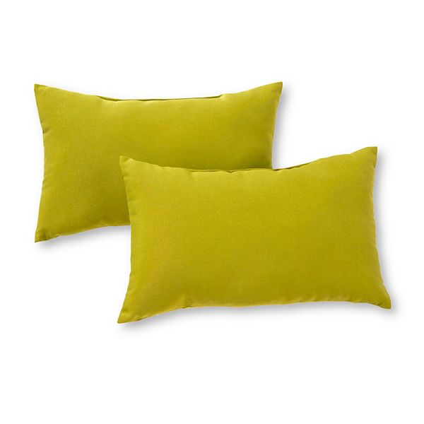 Greendale Home Fashions Outdoor 2-pack Oblong Throw Pillow Set - Kiwi