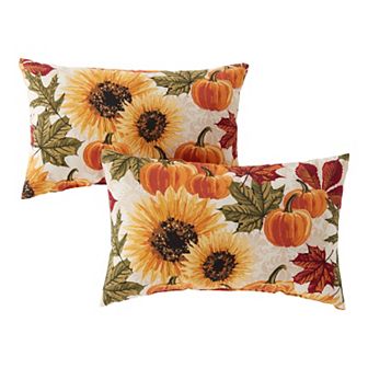 Greendale Home Fashions Outdoor 2-pack Oblong Throw Pillow Set