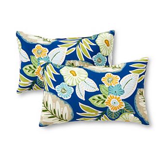 Greendale Home Fashions Outdoor 2-pack Oblong Throw Pillow Set