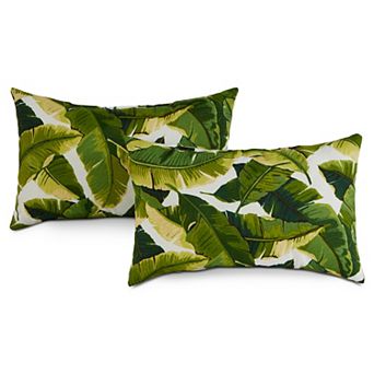 Greendale Home Fashions Outdoor 2-pack Oblong Throw Pillow Set