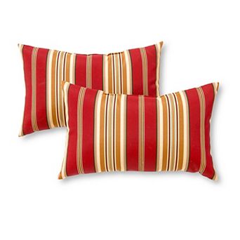 Greendale Home Fashions Outdoor 2-pack Oblong Throw Pillow Set