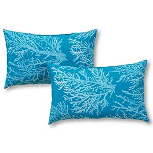 Greendale Home Fashions Outdoor 2-pack Oblong Throw Pillow Set