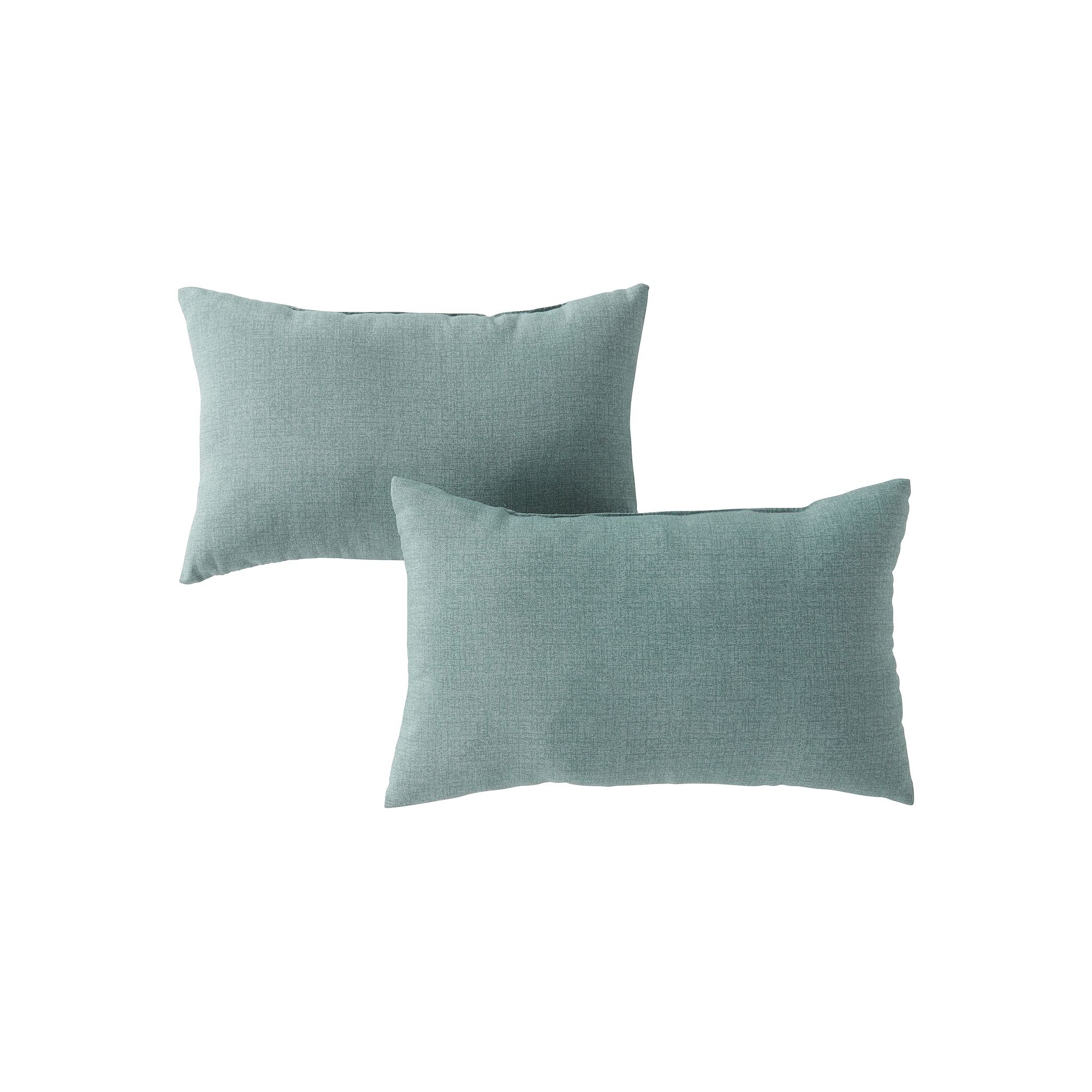 Greendale Home Fashions Outdoor 2-pack Oblong Throw Pillow Set, Seaglass
