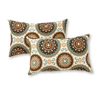 Greendale Home Fashions Outdoor 2-pack Oblong Throw Pillow Set