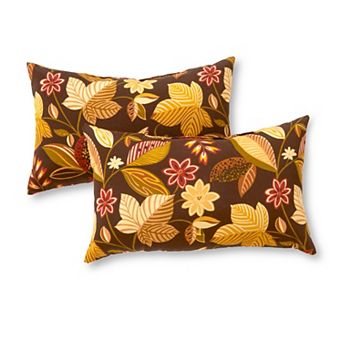 Greendale Home Fashions Outdoor 2-pack Oblong Throw Pillow Set