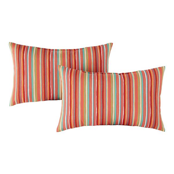 Greendale Home Fashions Outdoor 2-pack Oblong Throw Pillow Set - Watermelon