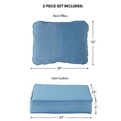 Greendale Home Fashions Deep Seat Cushion & Back Pillow Set