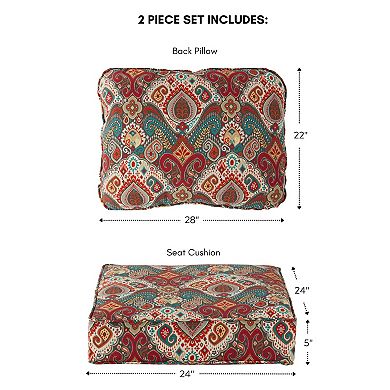 Greendale Home Fashions Deep Seat Cushion & Back Pillow Set