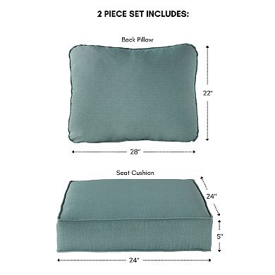 Greendale Home Fashions Deep Seat Cushion & Back Pillow Set