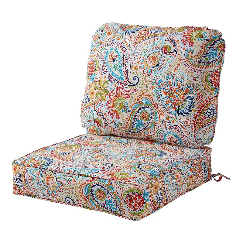 Greendale Home Fashions Deep Seat Cushion & Back Pillow Set, Multicolor, CH