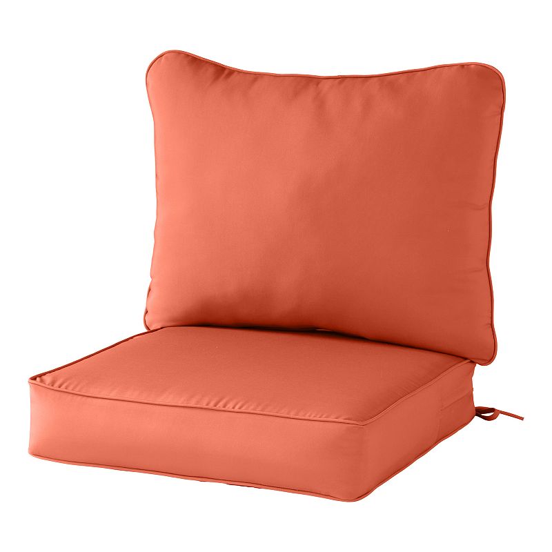 Greendale Home Fashions Deep Seat Cushion & Back Pillow Set, Red, CHAIR CUS