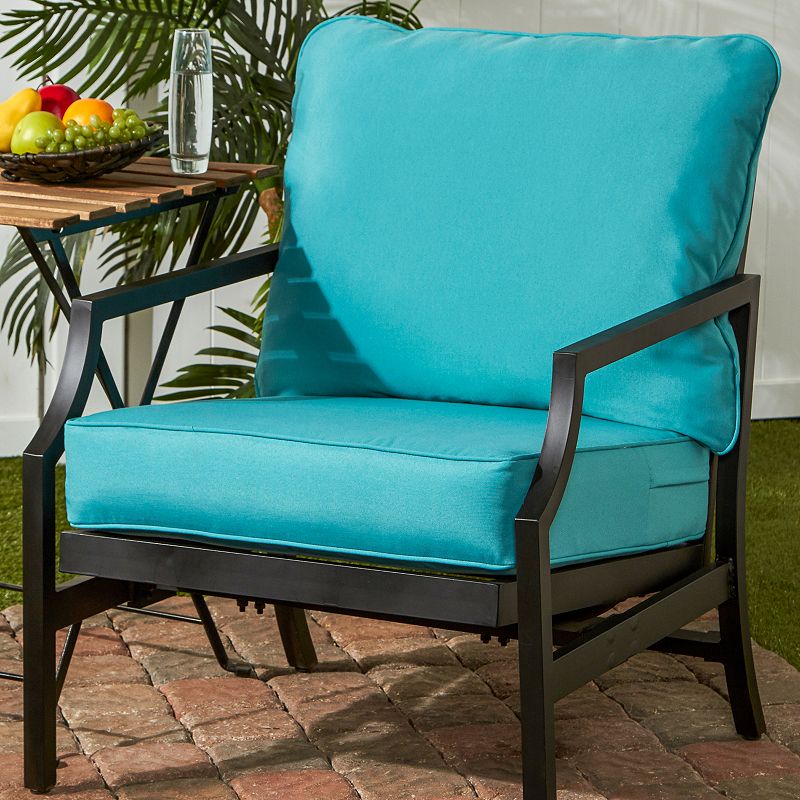 Greendale Home Fashions Deep Seat Cushion & Back Pillow Set, Blue, CHAIR CU