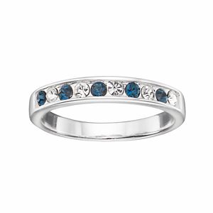 Silver Luxuries Silver Plated Crystal Ring