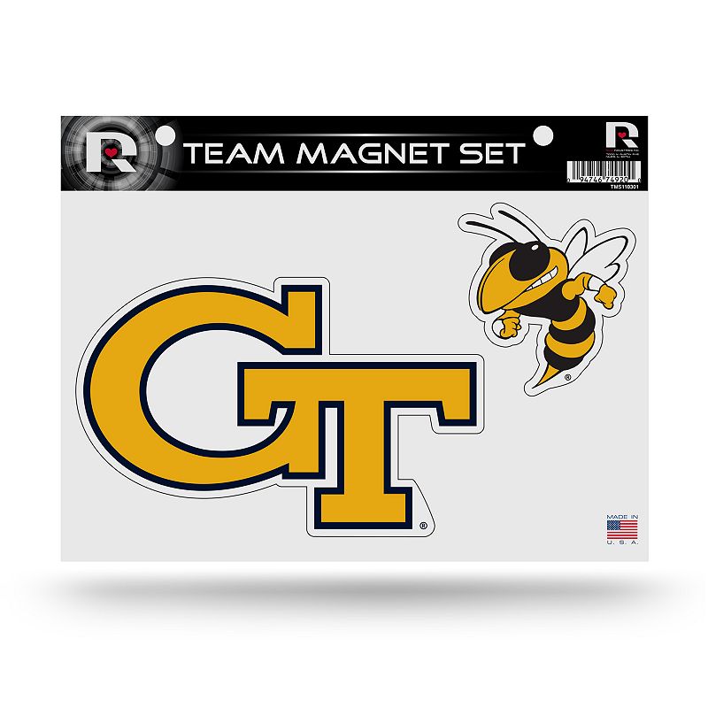 Georgia Tech Yellow Jackets Team Magnet Set, Multicolor